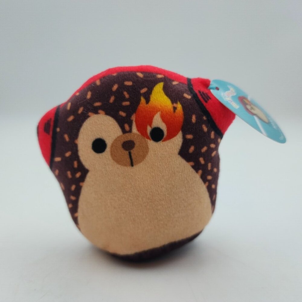 Squishmallows Has Hedgehog Mini Plush Stuffed Animal w Headphones Red Brown 3 in